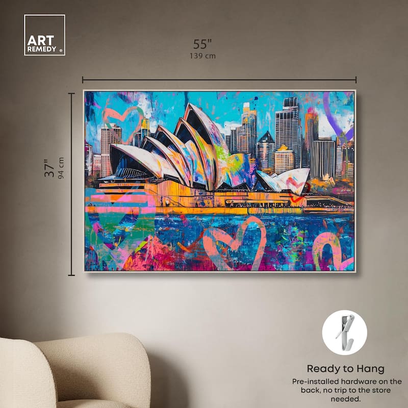 Sydney Opera Graffiti Canvas by Art Remedy