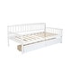 preview thumbnail 27 of 25, Kids Daybed Wood Sofa Bed with Pull-out Storage Drawers Twin Size Platform Storage Bed with Headboard Footboard Guardrails
