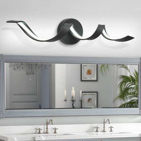 Modern Spiral Design LED Bathroom Vanity Light Dimmable Wall Light
