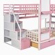 preview thumbnail 7 of 21, Full-Over-Full Wood Bunk Bed with Drawers, Shelves and Slide