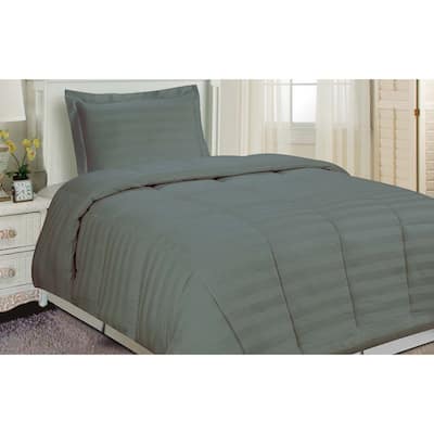 Damask Stripe 3-piece Duvet Cover Set
