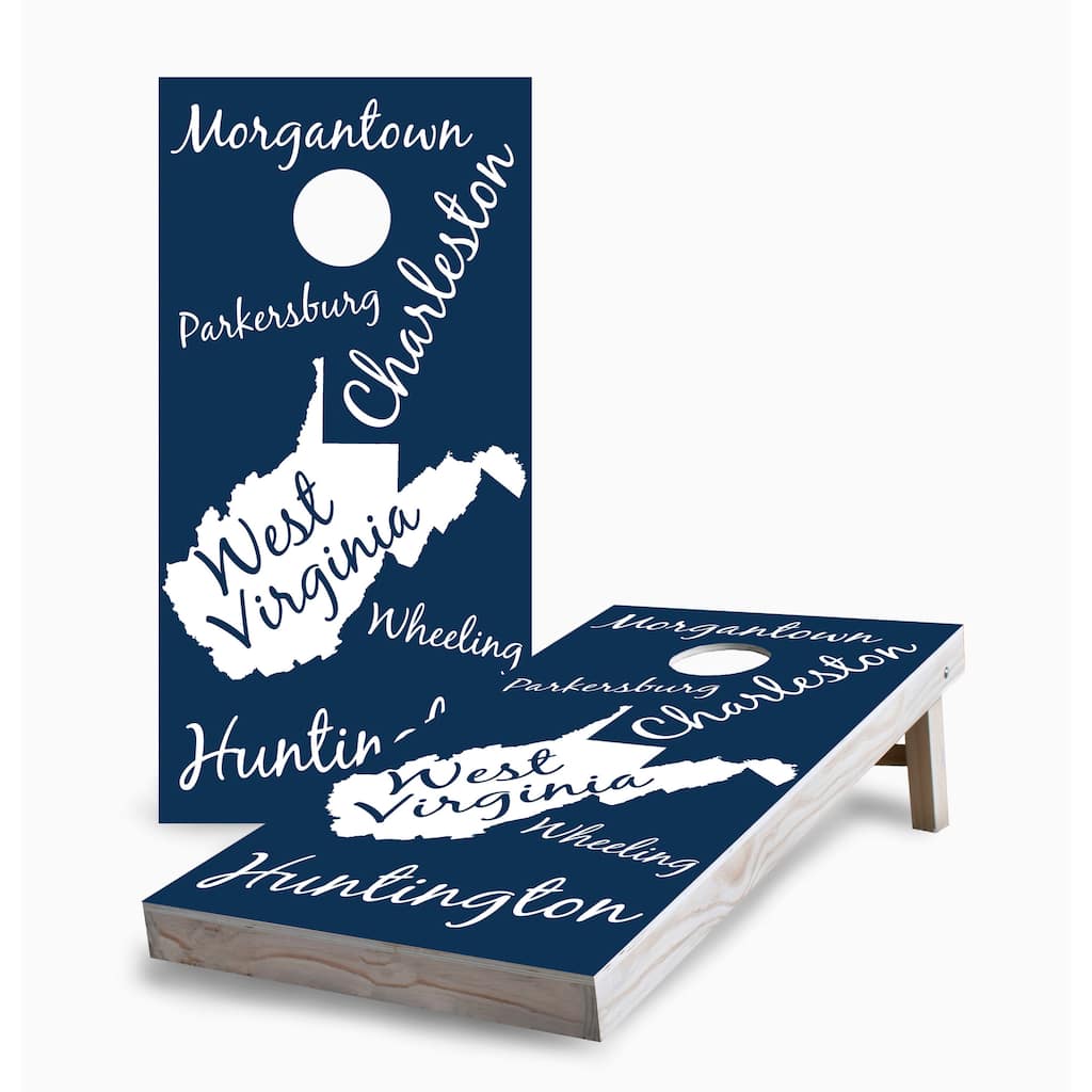 West Virginia State Pride Corn Hole Board Set