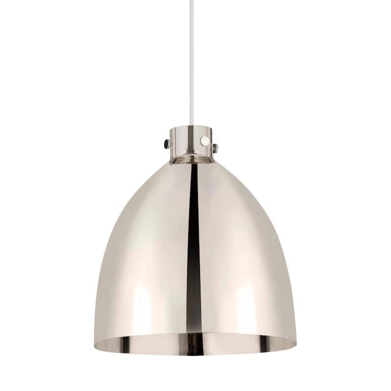 Innovations Lighting 410-1PL-20-18 Newton Bell Pendant Newton Bell 18" - Polished Nickel / Polished Nickel