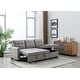 preview thumbnail 10 of 18, 77 Inch Reversible Sectional Storage Sleeper Sofa Bed L-Shape 2 Seat Sectional Chaise