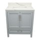 preview thumbnail 51 of 146, Nevado 37" Bathroom Vanity with Cultured Marble Vanity Top Sink in White with White Basin Grey - Calacatta White