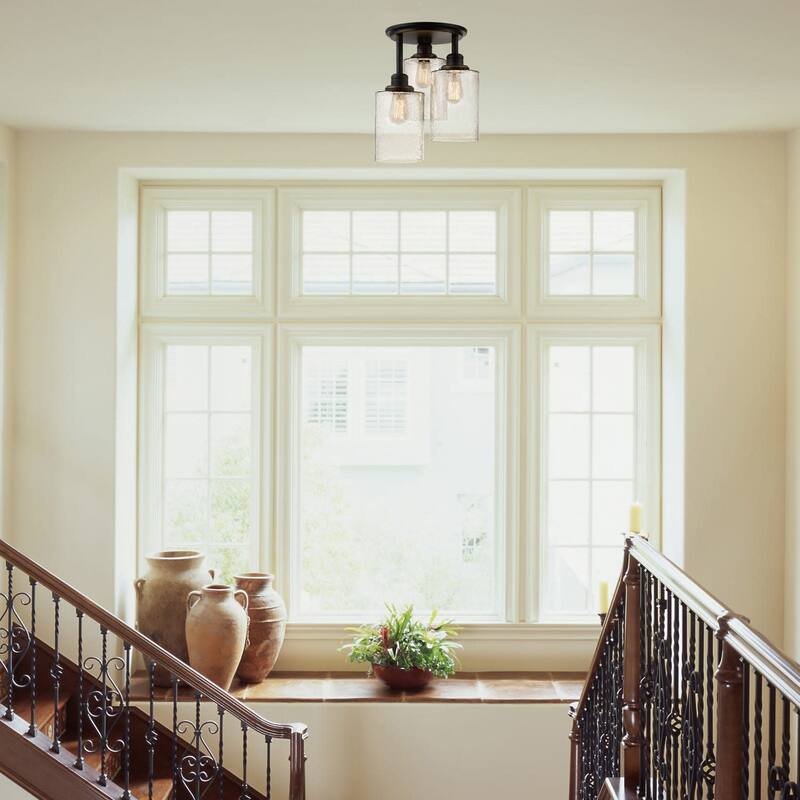 Bellevue 3 Light 13" Wide Semi-Flush Ceiling Fixture