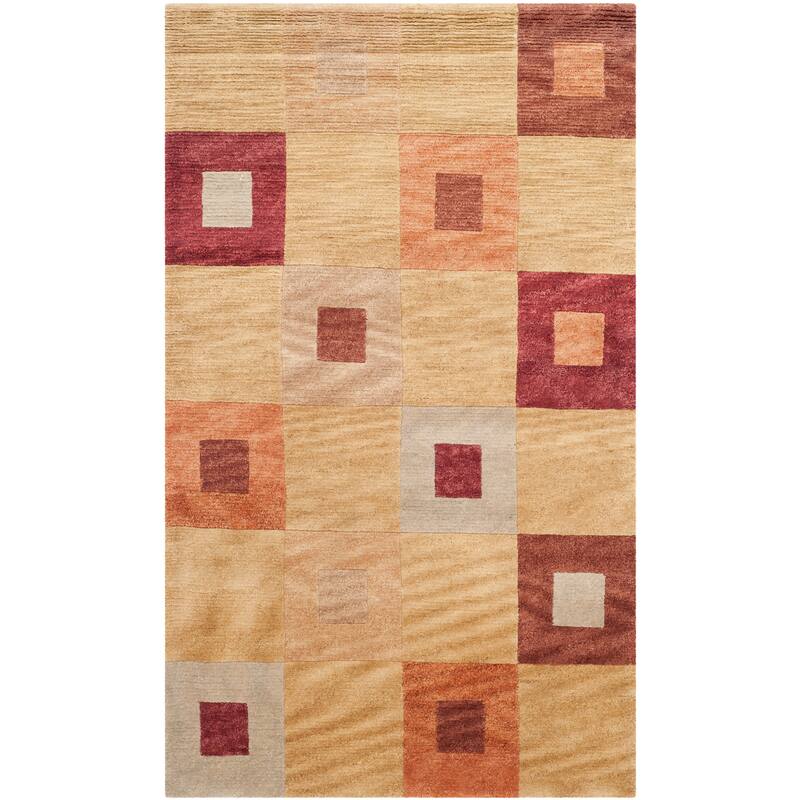 SAFAVIEH Couture Hand-knotted Tibetan Takayo Modern Wool Rug