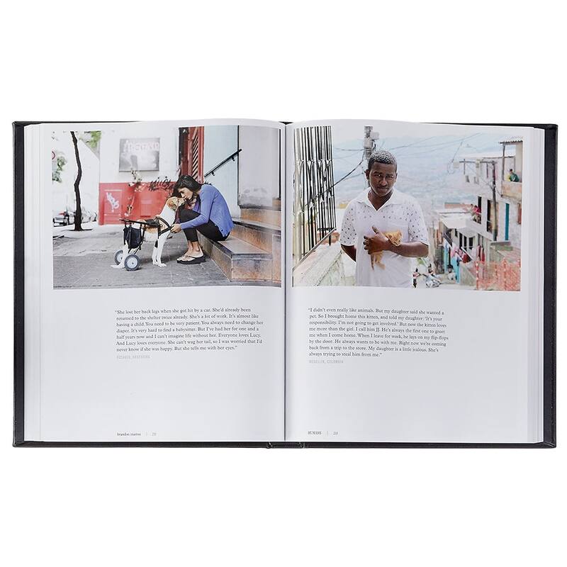 Graphic Image Humans Coffee Table Book, Leather, Black
