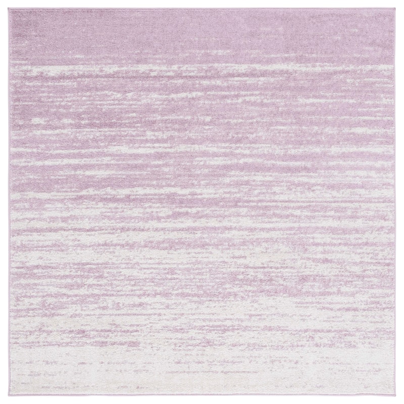 SAFAVIEH Adirondack Vera Modern Ombre Distressed Area Rug - 10' Square - Cream/Purple - Square