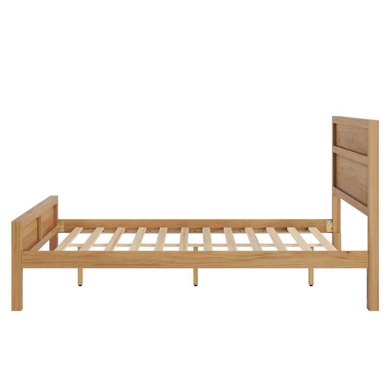 GDFStudio - Maddox Modern Wood Panel Bed with Slat System