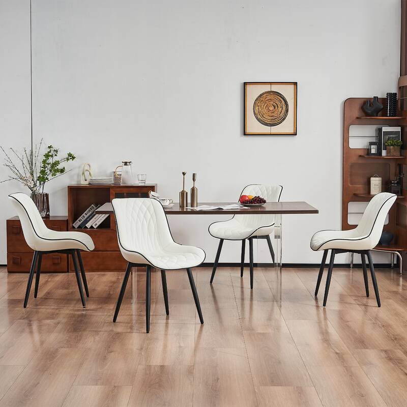Modern Dining Chairs Set of 2 Upholstered Dining Room Chairs