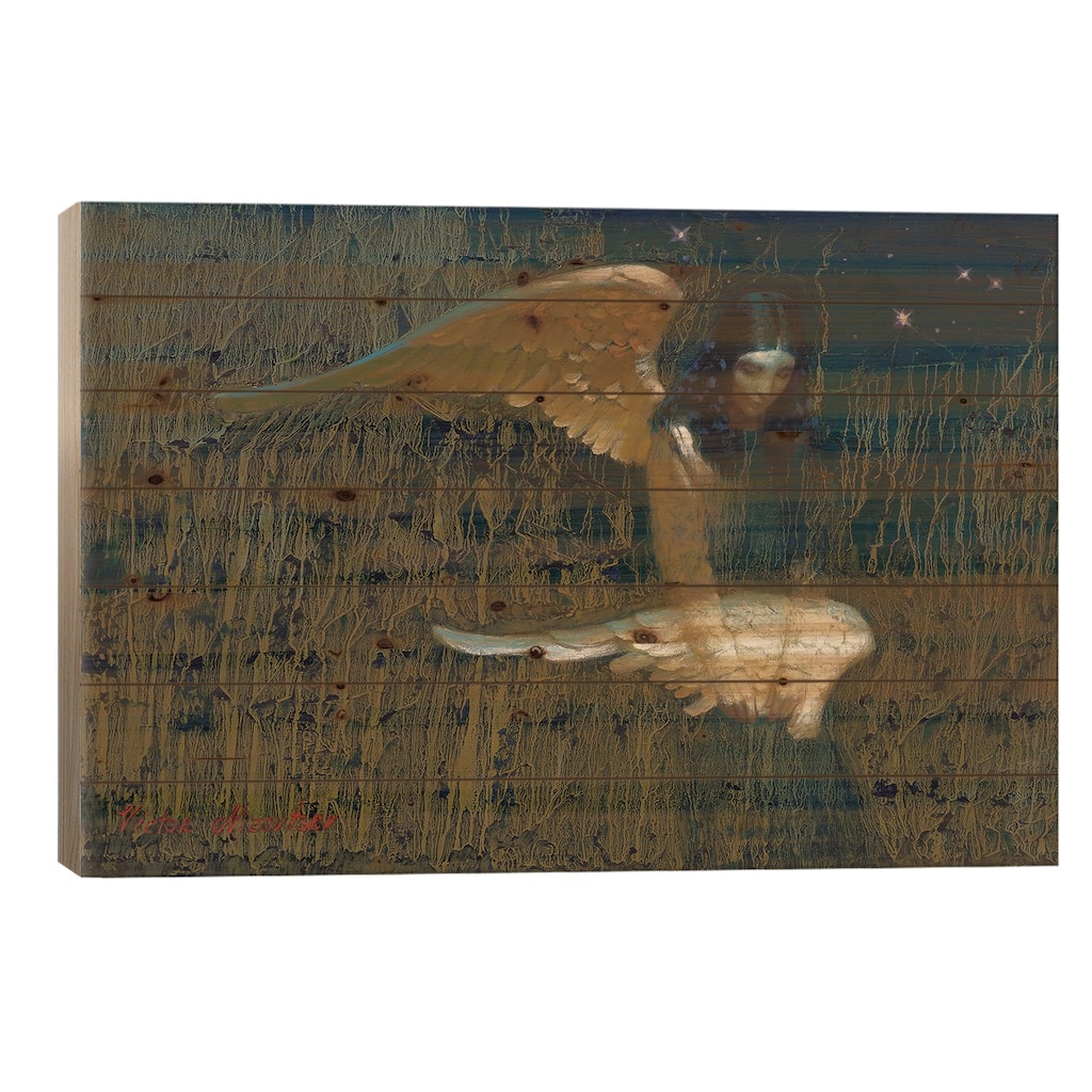 Hope Print On Wood by Victor Nizovtsev - Multi-Color