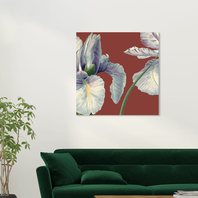 Wynwood Studio Canvas Floral and Botanical Flower IV Red and Traditional Wall Art Canvas Print - 30 x 30