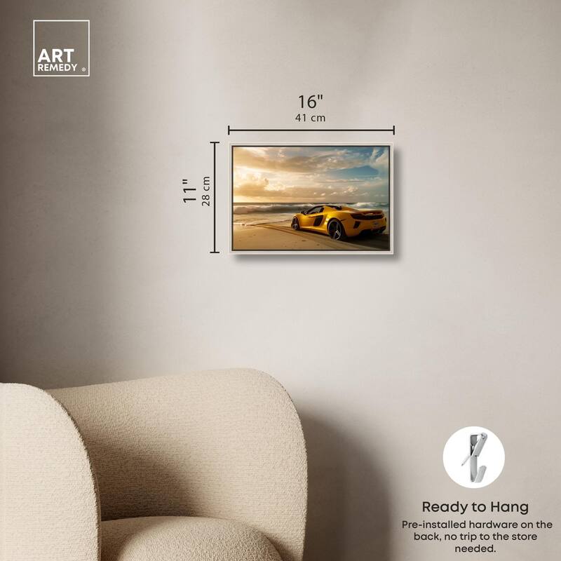 Beach Sports Car Canvas by Art Remedy