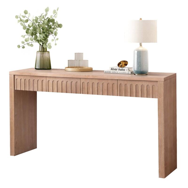 Modern Console Table with Drawers for Entryway Hallway Living Room Stylish Storage Solution