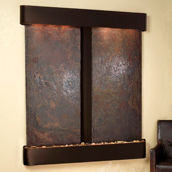 Cottonwood Falls Fountain - Blackened Copper - Rounded Edges - Choose Options - Multi|Multi