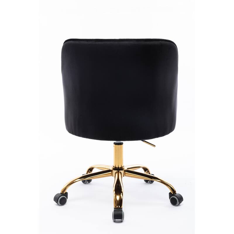 Home Office Desk Chair with Wheels, Modern Upholstered Velvet Shell
