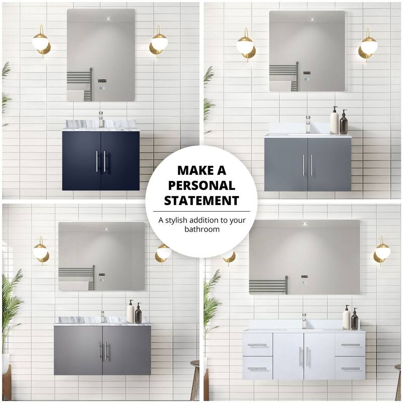 30-Inch Bathroom Vanity with Marble Top, Soft Close Storage, and 30" x 32" Mirror Included