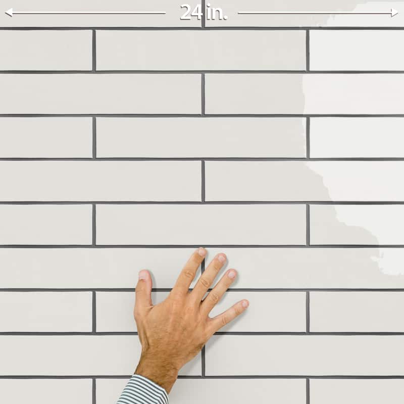 Merola Tile Menorca White 2-1/2" x 12-7/8" Ceramic Wall Tile