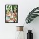 preview thumbnail 4 of 62, "Tropical Champagne Bottles", Tropical Bubbly Bottles Glam Gold Framed Canvas Wall Art Print for Dining Room