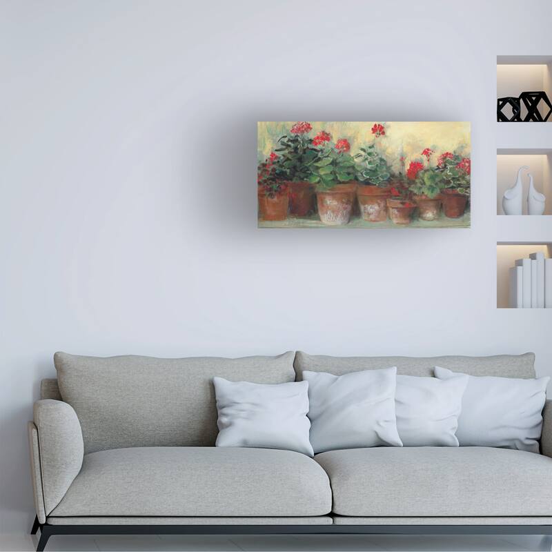 Carol Rowan 'Kathleens Geraniums' Canvas Art