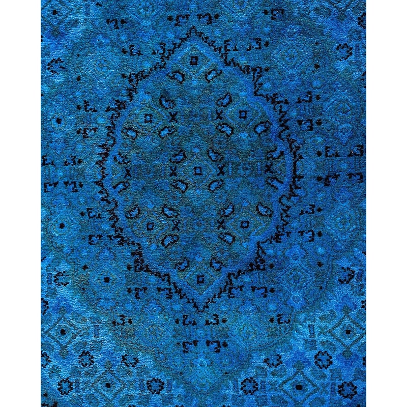 Contemporary Overdyed Wool Hand Knotted Area Rug - 6' 2" x 8' 10"
