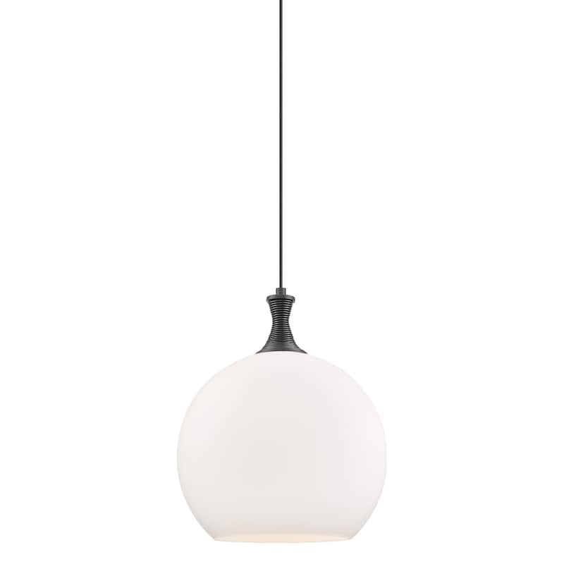 Innovations Lighting 415-1P-19-14 Astor Pendant Astor 14" Wide Pendant - Matte Black / Matte White