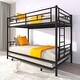 preview thumbnail 8 of 71, Twin over Twin Elegance Clean-Lined Bunk Bed, Heavy Duty Metal Structure Bunk Bed Frame Steel Slat Support(No Box Spring Needed)
