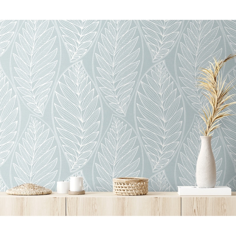 Seabrook Designs Kira Leaf Husk Unpasted Wallpaper