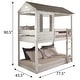 preview thumbnail 4 of 12, Rustic Twin Over Twin Bunk Bed with Built-in Ladder ,Guardrails