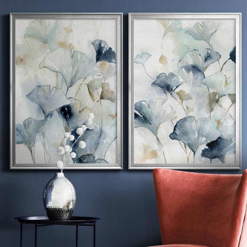 Indigo Ginkgo I Premium Framed Print - Ready to Hang - Multi-Color