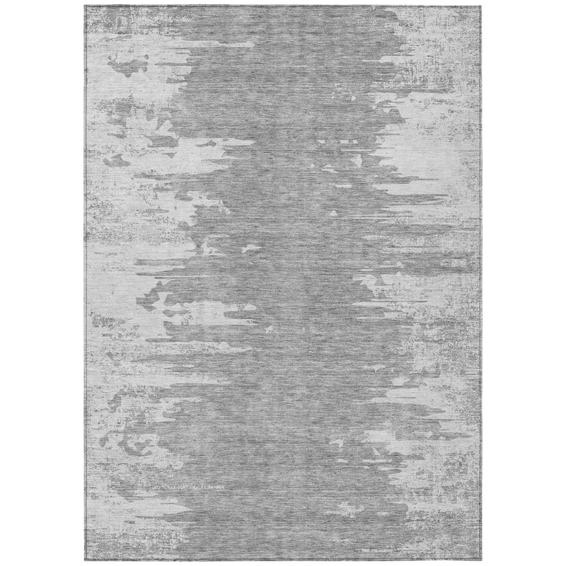 HomeRoots Abstract Transitional Rectangle Outdoor Rug