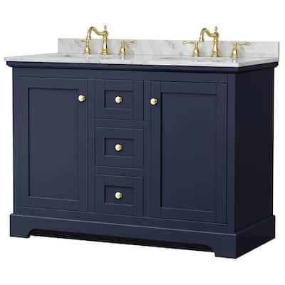 Wyndham Collection Avery 48" Free Standing Double Basin Vanity Set
