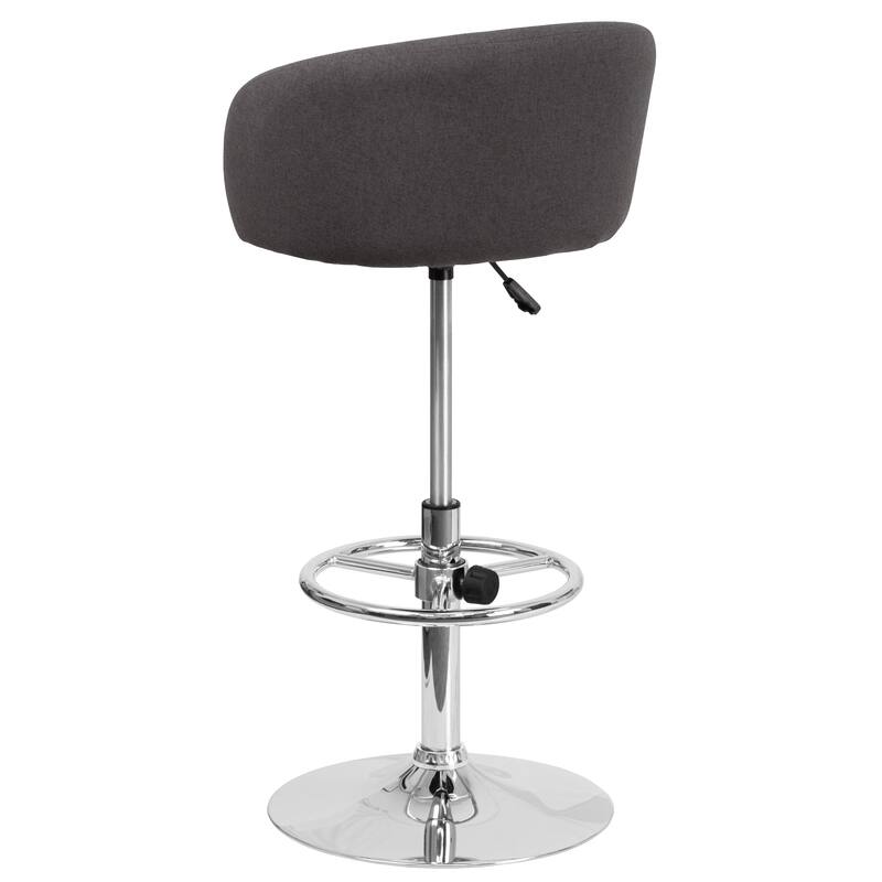 Contemporary Adjustable Height Barstool - 21"W x 18.5"D x 32.5" - 41"H