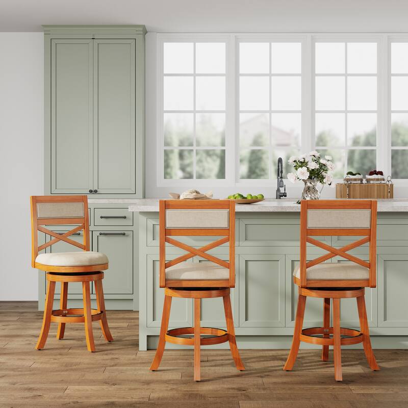 DTY Indoor Living Meeker X-Back Swivel Stool