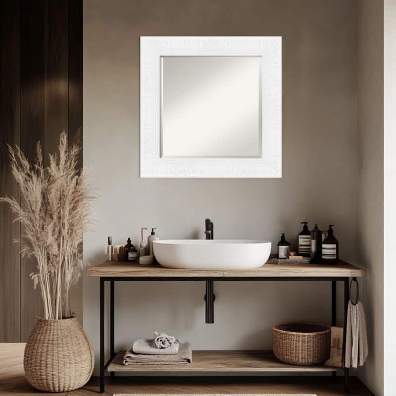 Luxe Beveled Framed Bathroom Vanity Wall Mirror