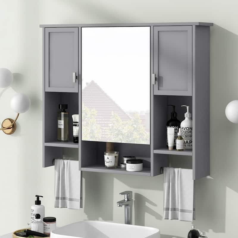 35'' x 28'' Modern Wall Mounted Bathroom Storage Cabinet