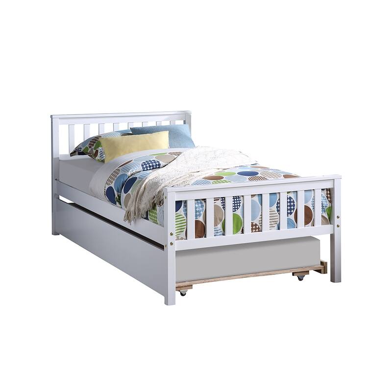 Moda Twin Bed with trundle White