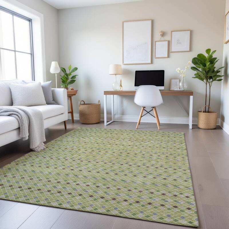 Premium Washable Super Soft Boho Global Mayfield Rug - Aloe - 2'6" x 3'10"