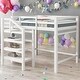 preview thumbnail 1 of 10, Full Size Loft Bed with Built-in Storage Staircase and Clothes Hanger, Space-Saving