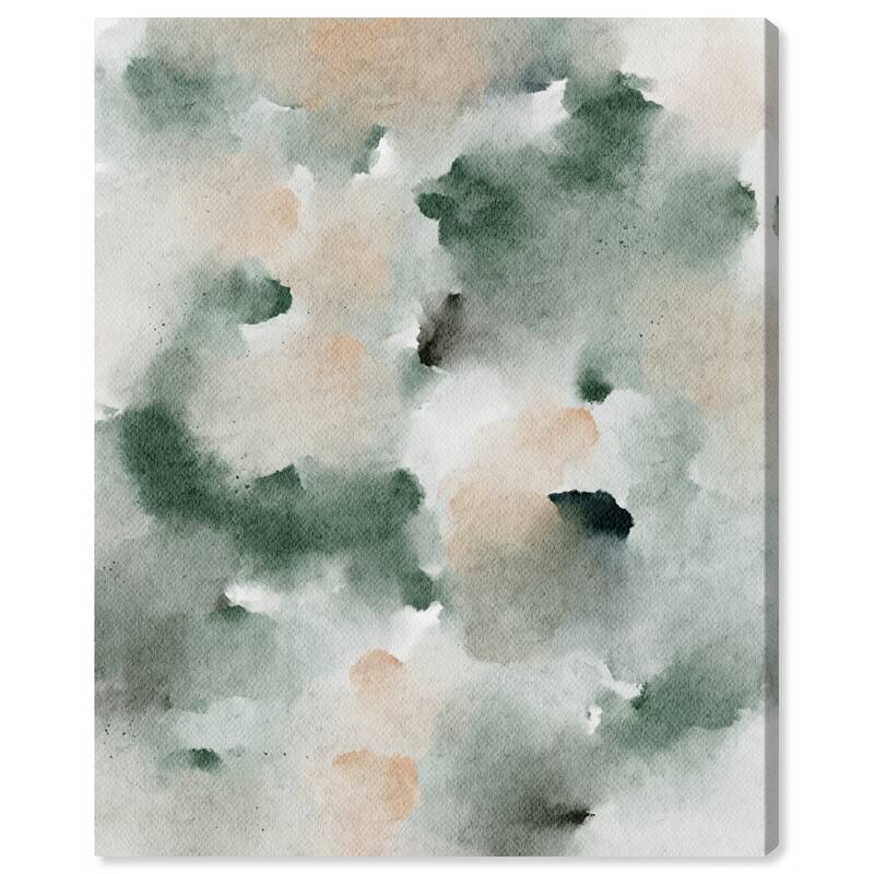 Art Remedy Smoky And Blush Shadows Gallery Wrapped Watercolor Boho Abstracts - 24 x 30