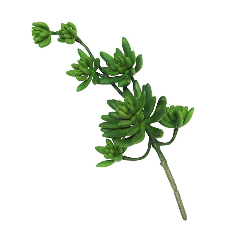 Set of 2 Natural Touch Artificial Echeveria Succulent Stem Plant Greenery Pick Spray Branch 12.5in - 12.5" L x 5" W x 4" DP