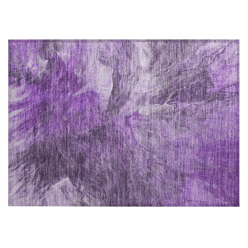 Machine Washable Indoor/ Outdoor Chantille Contemporary Splash Rug