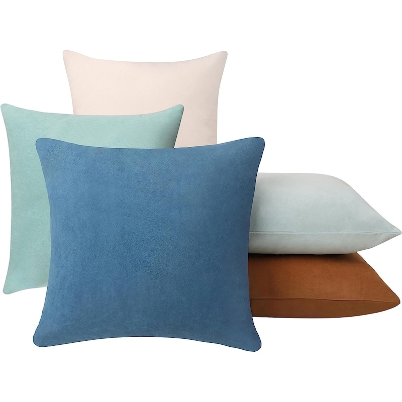 Delara Pack of 1 Velvet Decorative Throw Pillow Cover 20x20 Inches, Cushion Cover, Soft and Breathable Fabric, Hidden Zipper