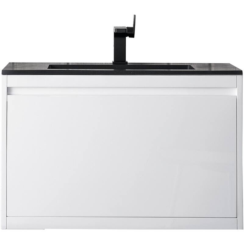 James Martin Vanities 805-V31.5-CH Mantova 32" Wall Mounted Single - Glossy White - Painted