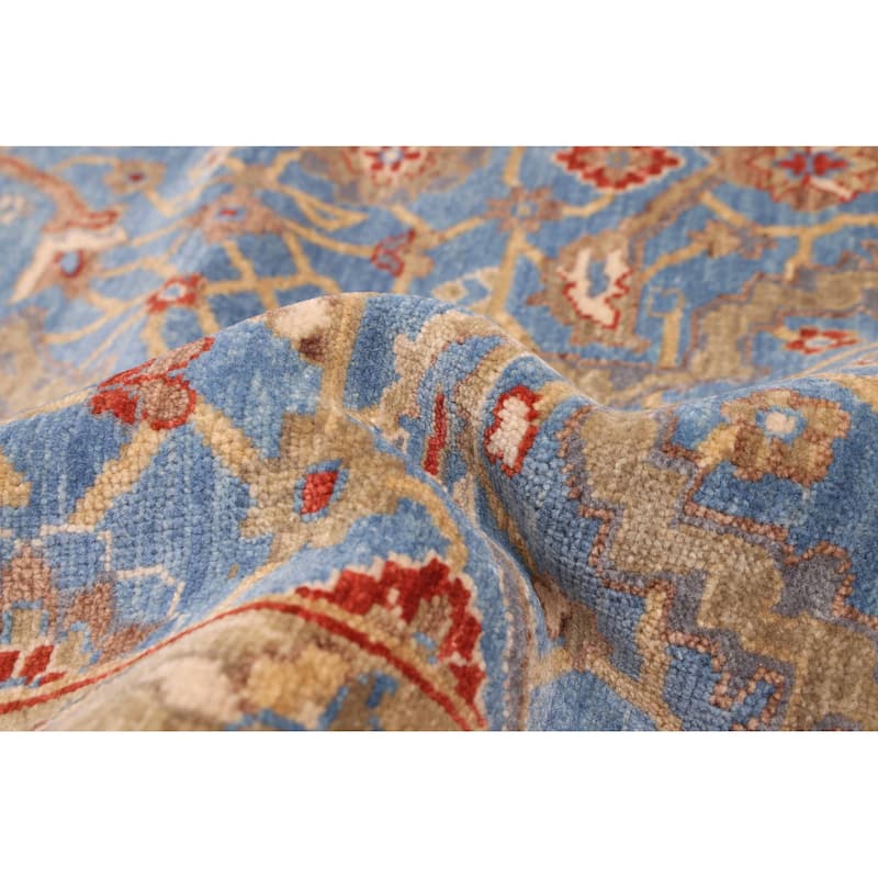 ECARPETGALLERY Hand-knotted Jules Sultane Blue Wool Rug - 7'10 x 10'2