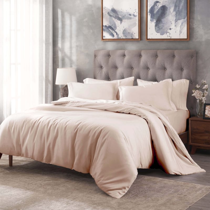 Superior Egyptian Cotton 400 Thread Count Solid Duvet Cover Set