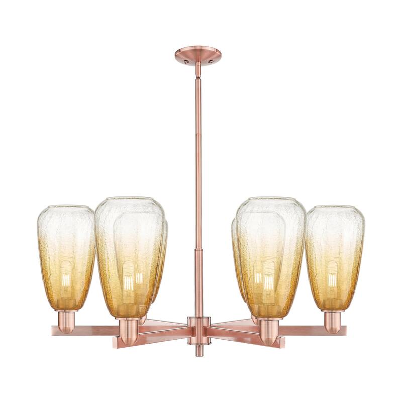 Innovations Lighting Downtown Urban - Brookhaven Almond - 6 Light 24" Stem Hung Chandelier