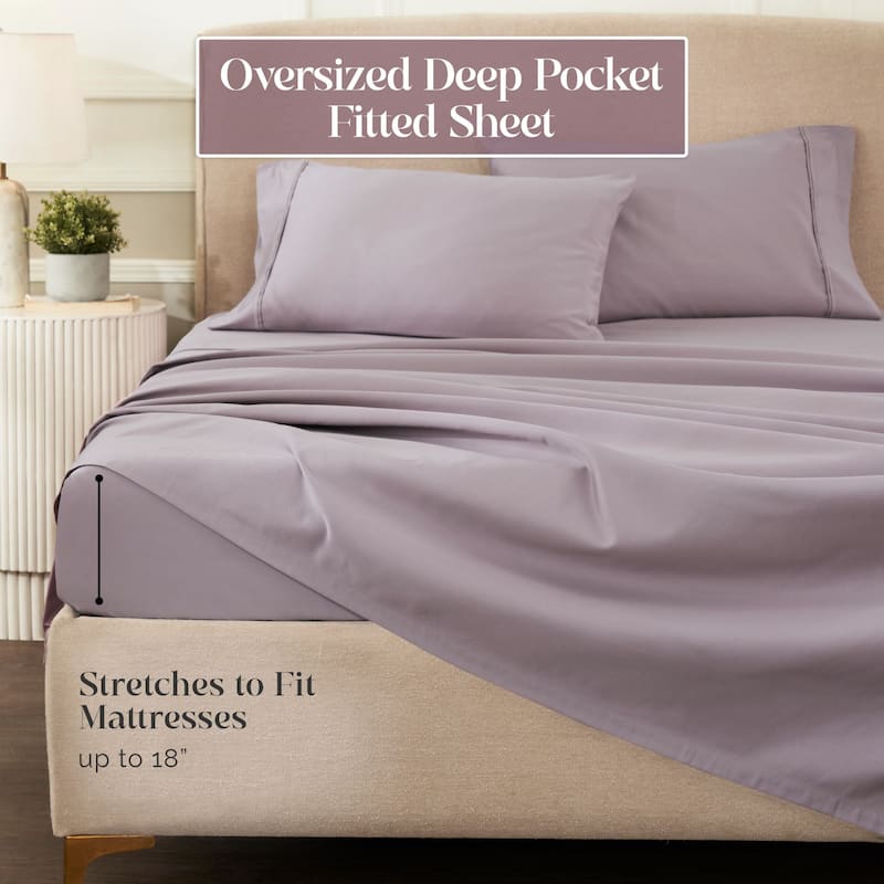 Blue Nile Mills 1200 Thread Count Egyptian Cotton Deep Pocket Sheet Set