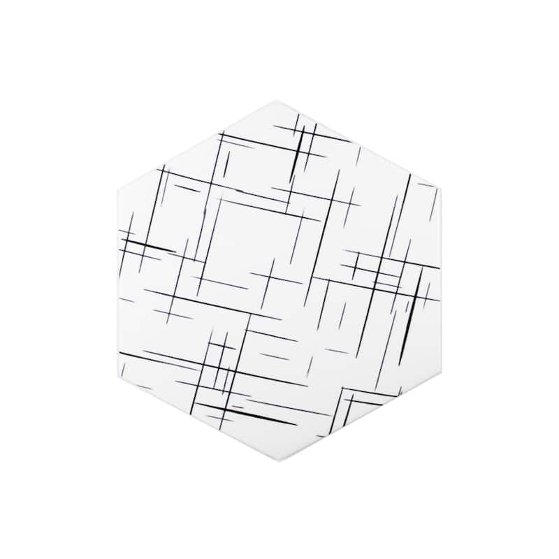 Honeycomb Hexagon 9 in. x 10 in. Glazed Porcelain Wall and Floor Tile